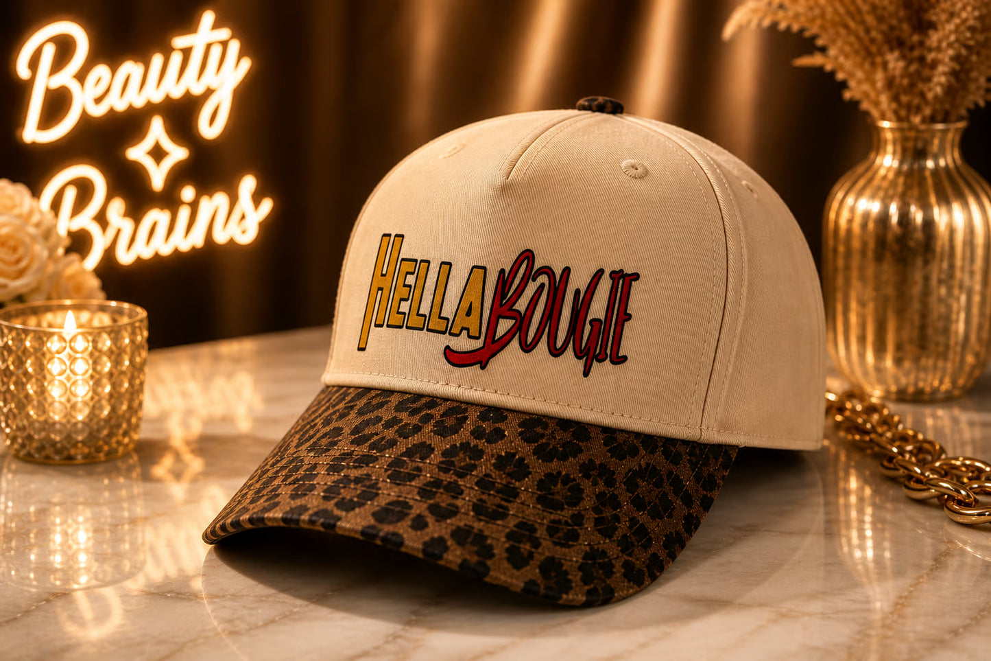 HELLA BOUGIE LEOPARD SNAPBACK