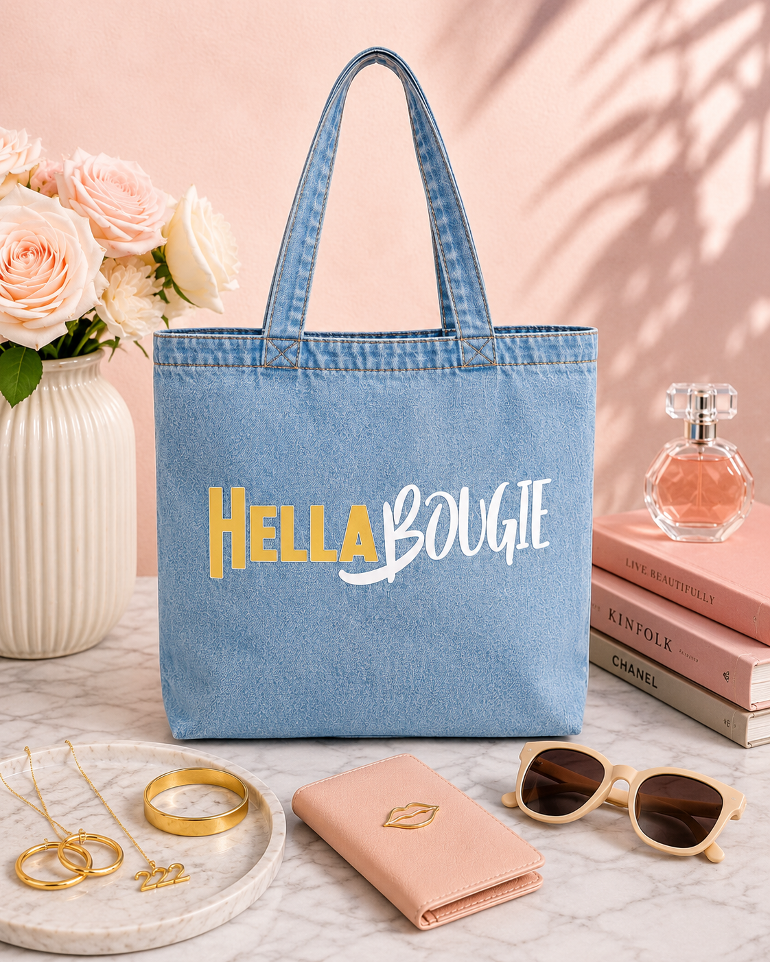 Hella Bougie Denim Tote