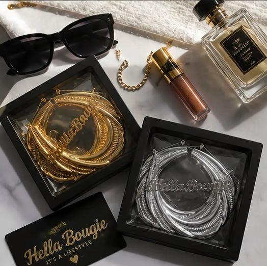 Hella Bougie Statement Hoops (Gold & Silver)
